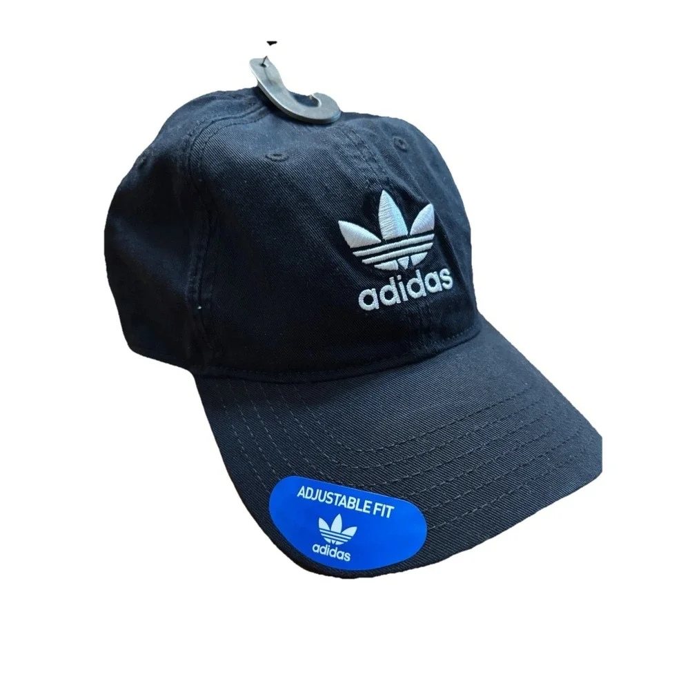 Adidas Originals Strapback Relaxed Adjustable Cap Black Hat OSFA‎ NEW